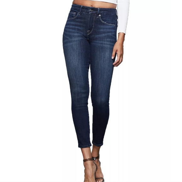 Good American Denim - Good American Good Legs Crop Dark Wash High Rise Skinny Jean Size 4